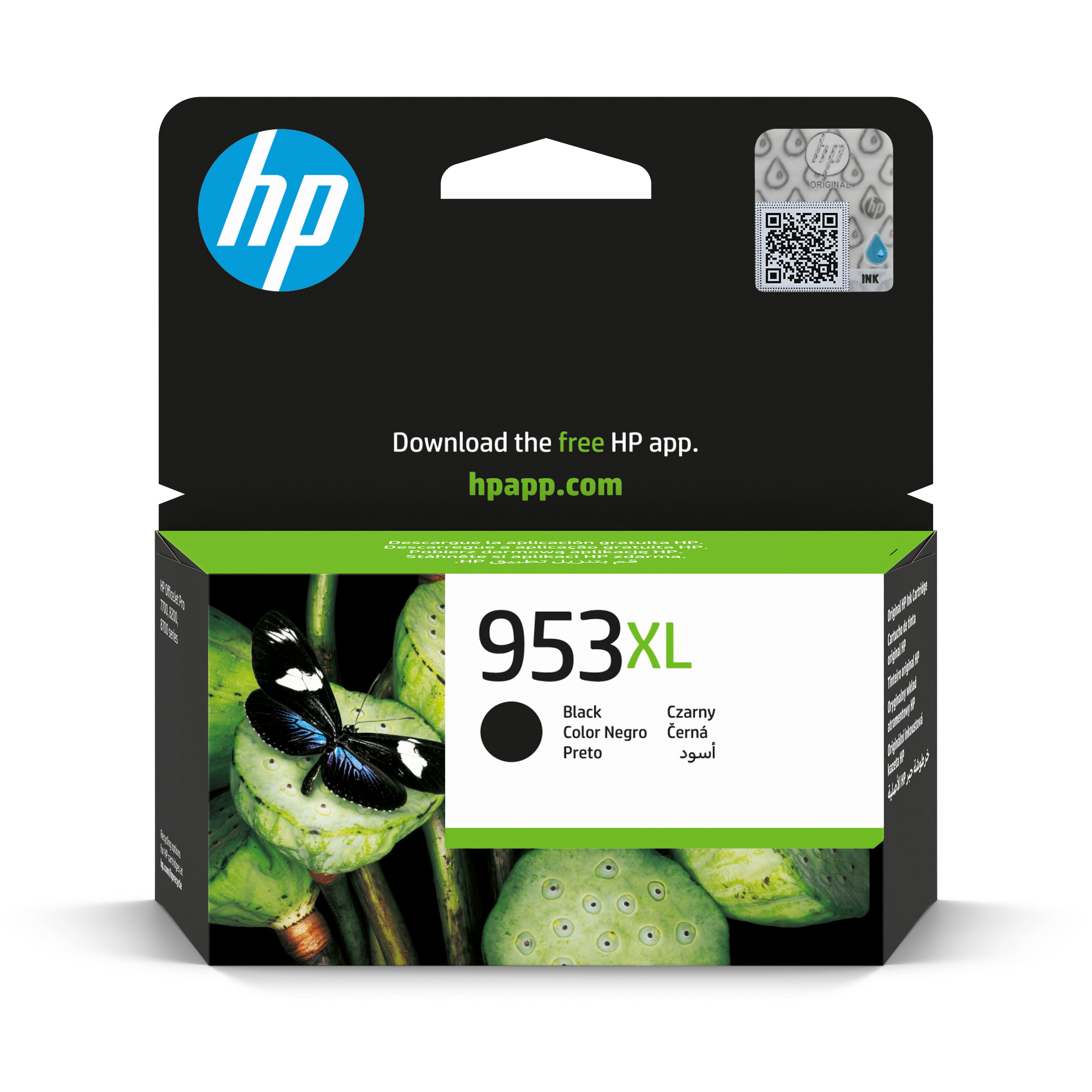 BAZAR - HP 953XL High Yield Black Original Ink Cartridge  (2,000 pages) - Poškozený obal (Komplet)