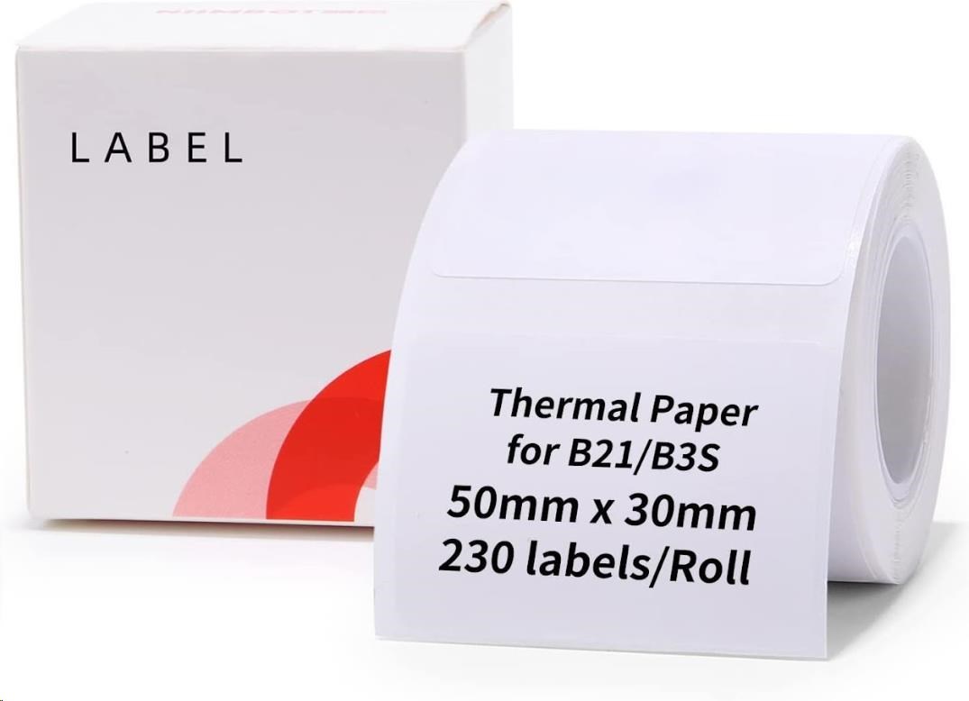 BAZAR - Niimbot štítky R 50x30mm 230ks White pro B21, B21S, B3S, B1 - Poškozený obal (Komplet)