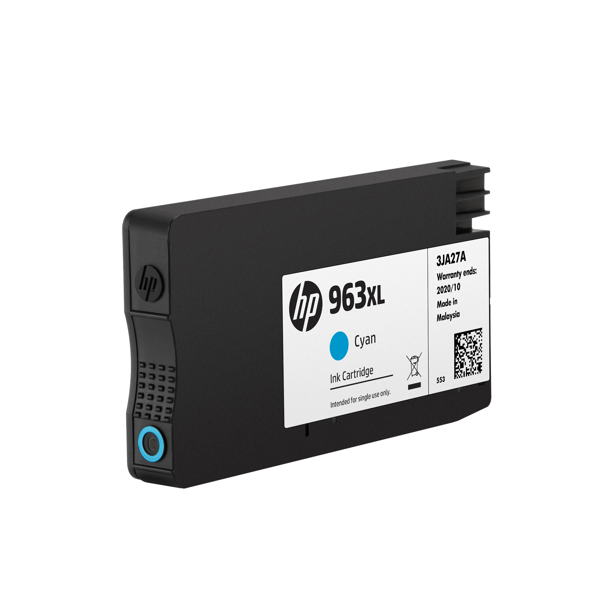HP 963XL High Yield Cyan Original Ink Cartridge (1,600 pages)