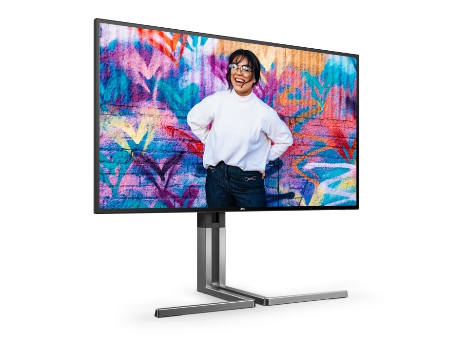 AOC MT IPS LCD WLED 27" U27U3CV - IPS nano color, 3840x2160, HDMI, DP, USB-C, USB 3.2, RJ45, pivot, repro