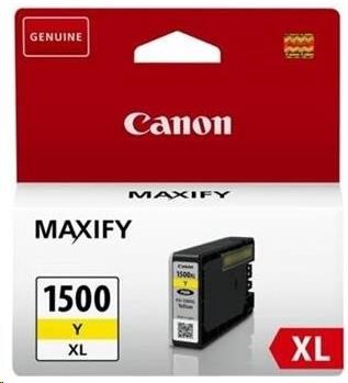 Canon CARTRIDGE PGI-1500XL Y žlutá pro Maxify MB2050, MB2150, MB2350, MB2750 a MB2755 (780 str.)