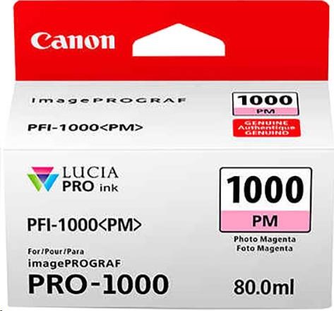 Canon CARTRIDGE PFI-1000 PM photo purpurová pro ImagePROGRAF PRO-1000 (374 str.)