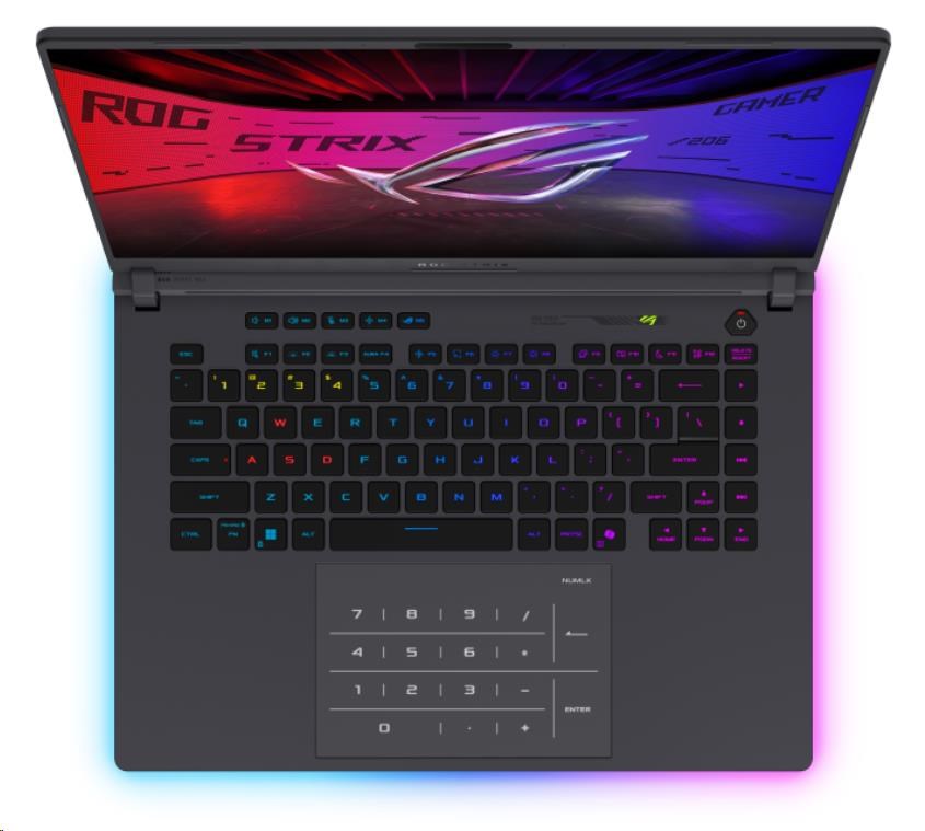 ASUS NTB ROG Strix G16 (G615LR-NEBULA002), Ultra 9-275HX, 16" 2560 x 1600, 32GB, 1TB SSD, RTX 5070Ti, No OS, Gray