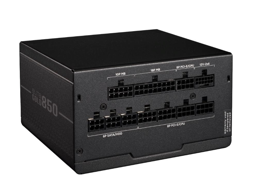 Cooler Master zdroj ELITE Gold 850W FM, 120mm, Plně modulární, 80 Plus Gold, ATX 3.1