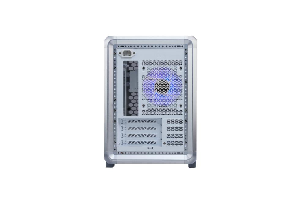 Cooler Master case MasterFrame 400 Mesh Silver, mATX, Průhledná bočnice, 1x 120 mm ARGB Fan, Střibrná