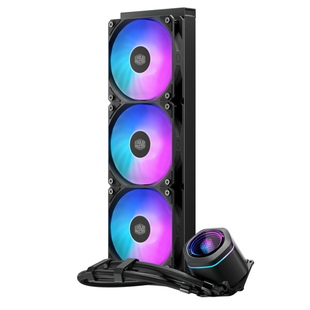 Cooler Master vodní chladič MasterLiquid Core Nex Digital 360 Black ARGB, 3x 120mm, ARGB, LGA1851, AM5, Černá