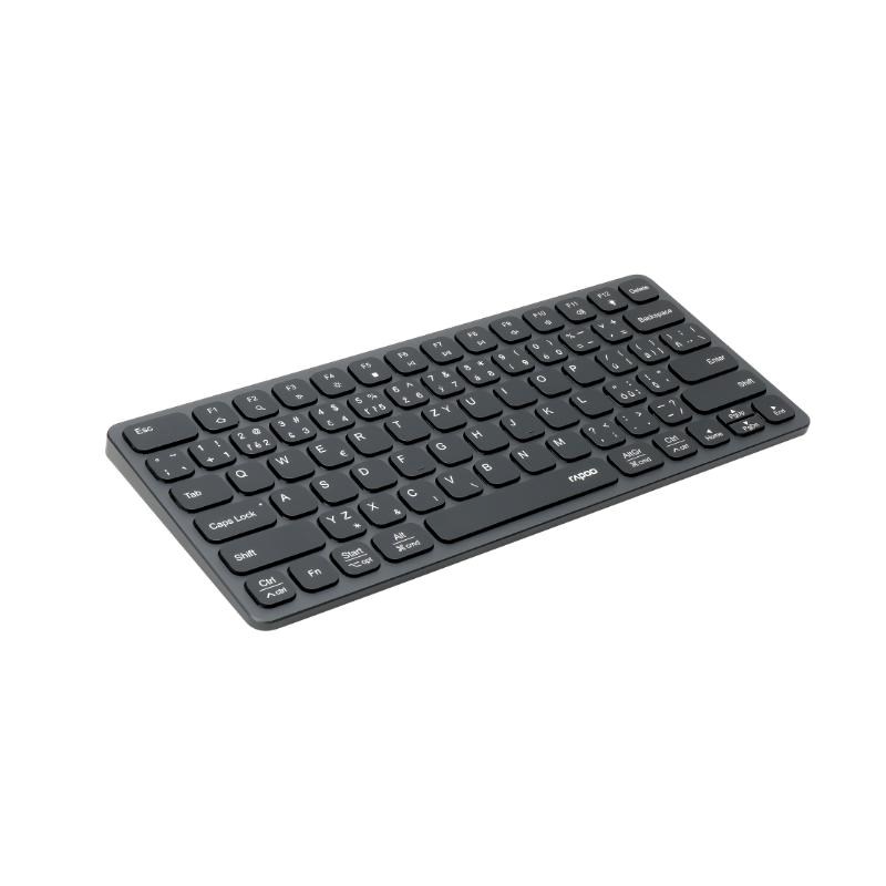 RAPOO Klávesnice UCK-6001 s 8v1 USB-C Hub, Drátová USB-C, CZ/SK, černá