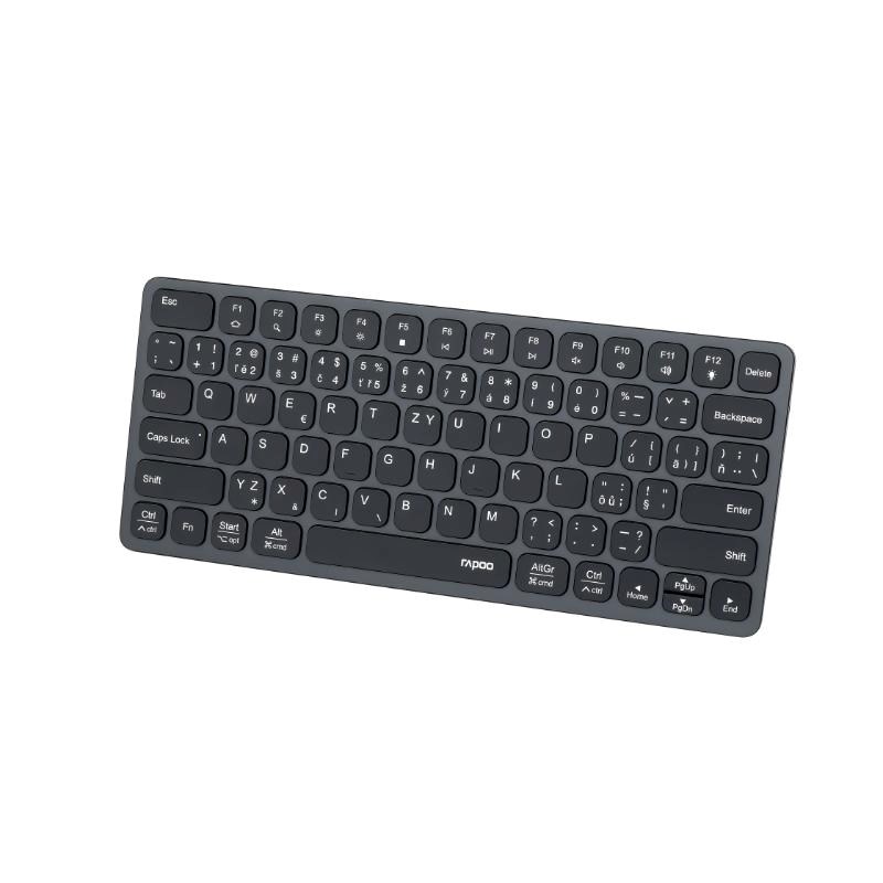 RAPOO Klávesnice UCK-6001 s 8v1 USB-C Hub, Drátová USB-C, CZ/SK, černá
