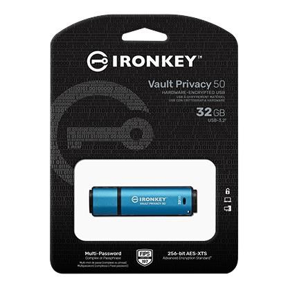 Kingston Flash Disk IronKey 32GB Vault Privacy 50 AES-256 Encrypted, FIPS 197