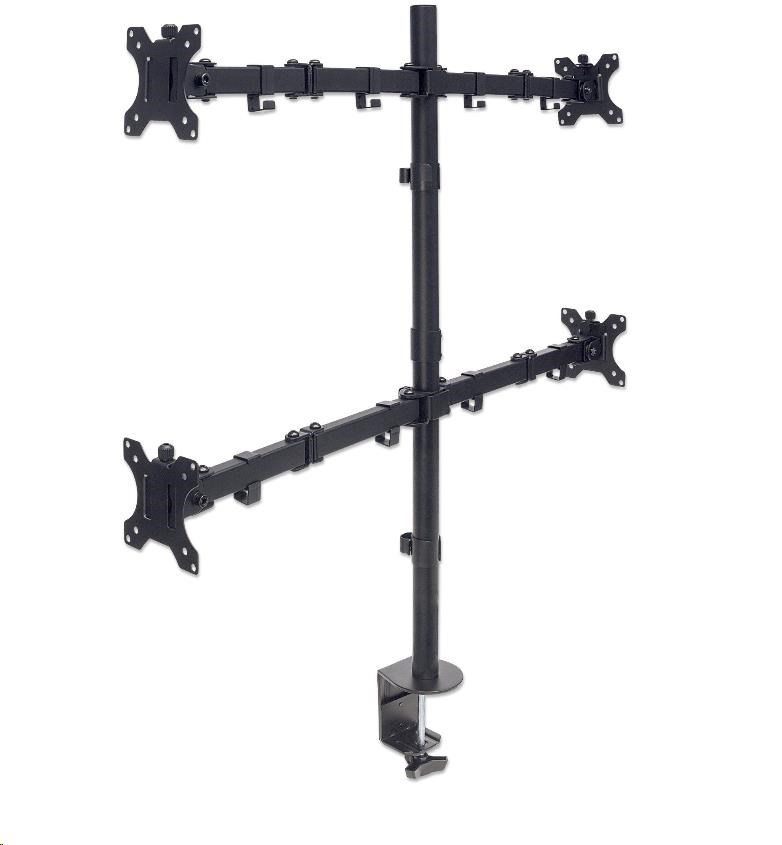 MANHATTAN Stolní držák (univerzální) pro 4 Monitory LCD, 13” až 32”, 8kg