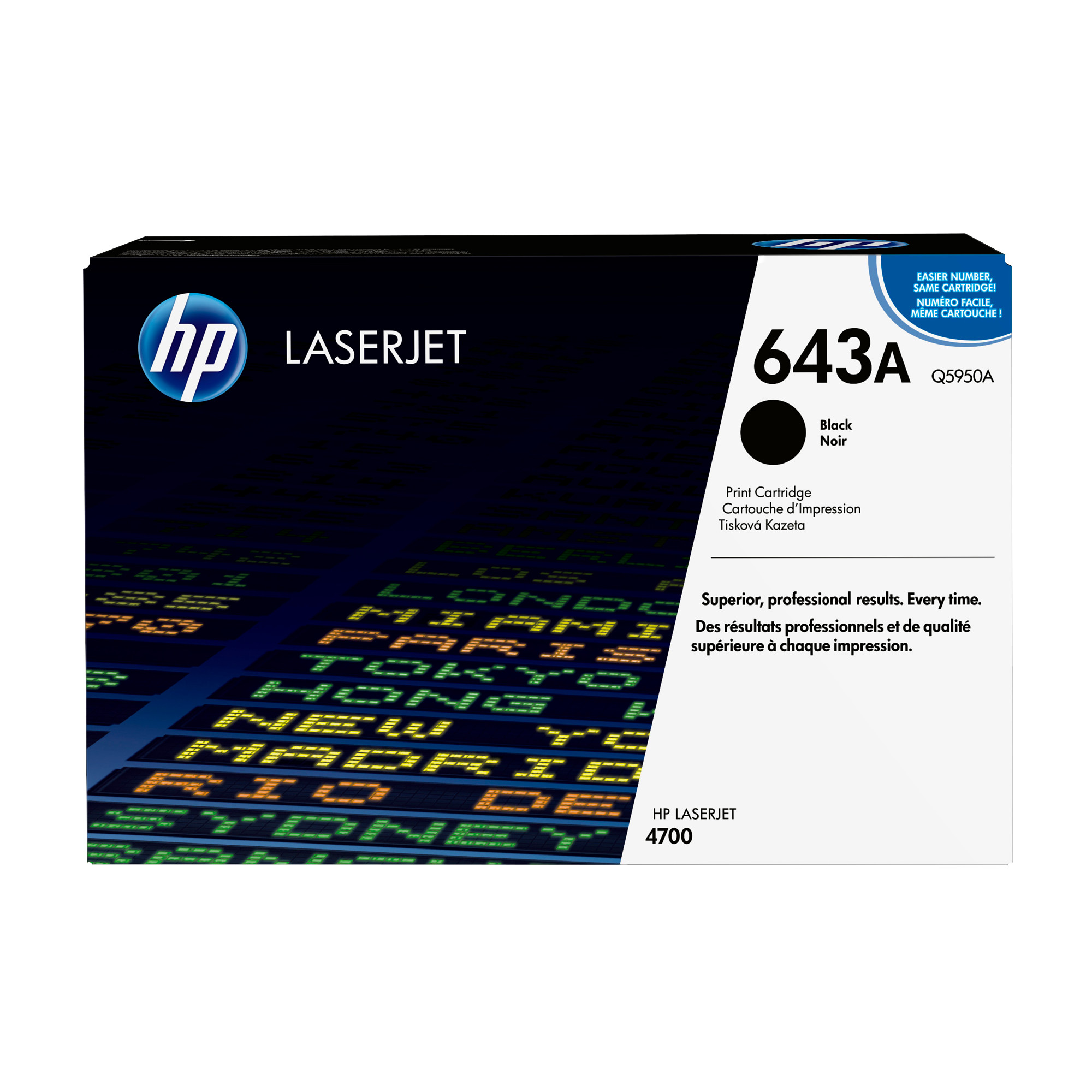 HP 643A Black LJ Toner Cart, Q5950A (11,000 pages)