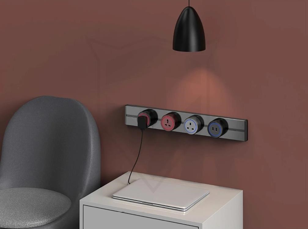 Viking zásuvková lišta LZ40 zápustná, šedá