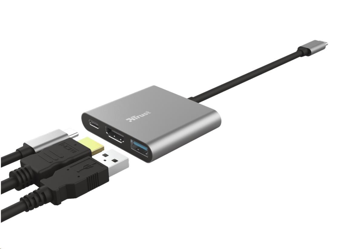 TRUST adaptér DALYX, 3-in-1, USB-C