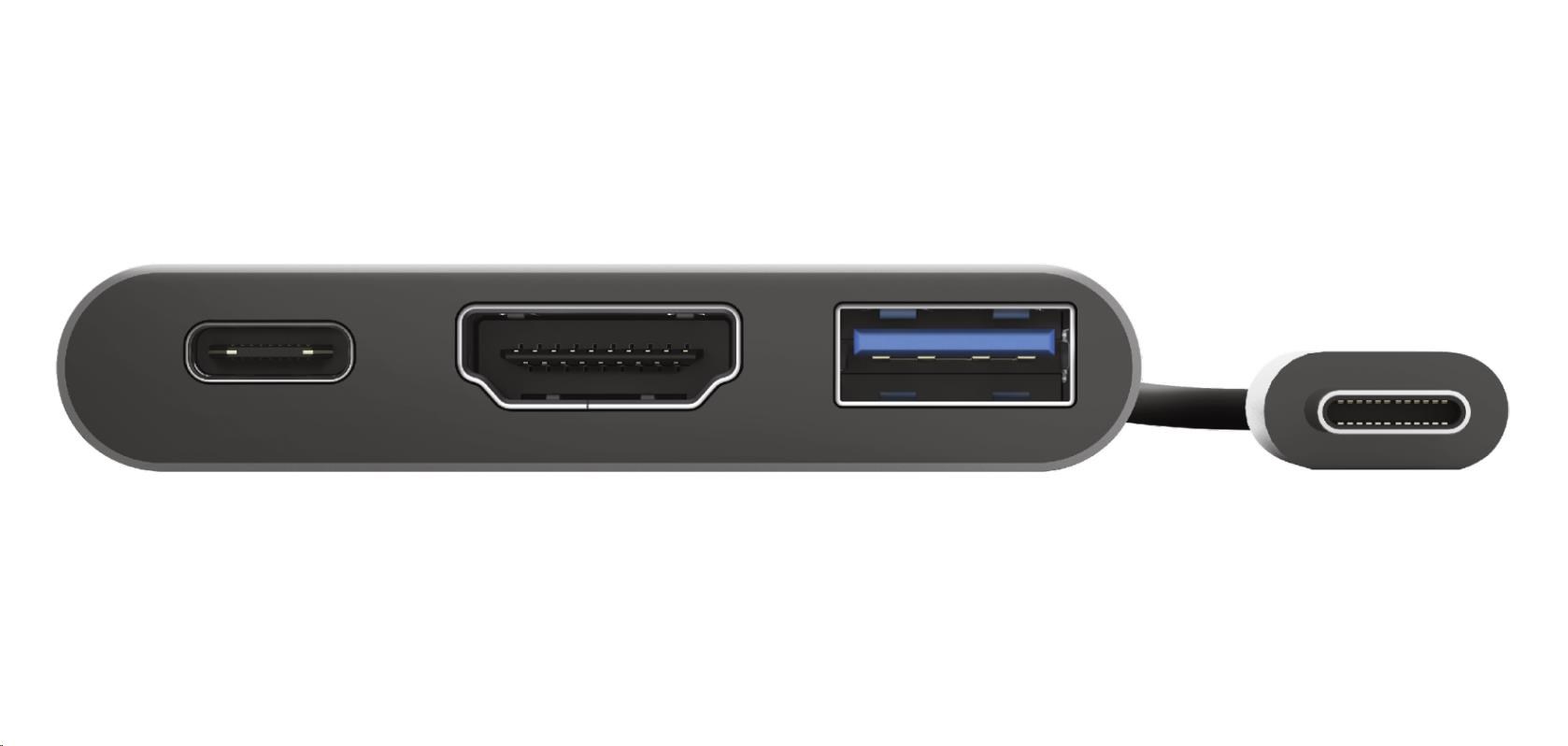 TRUST adaptér DALYX, 3-in-1, USB-C