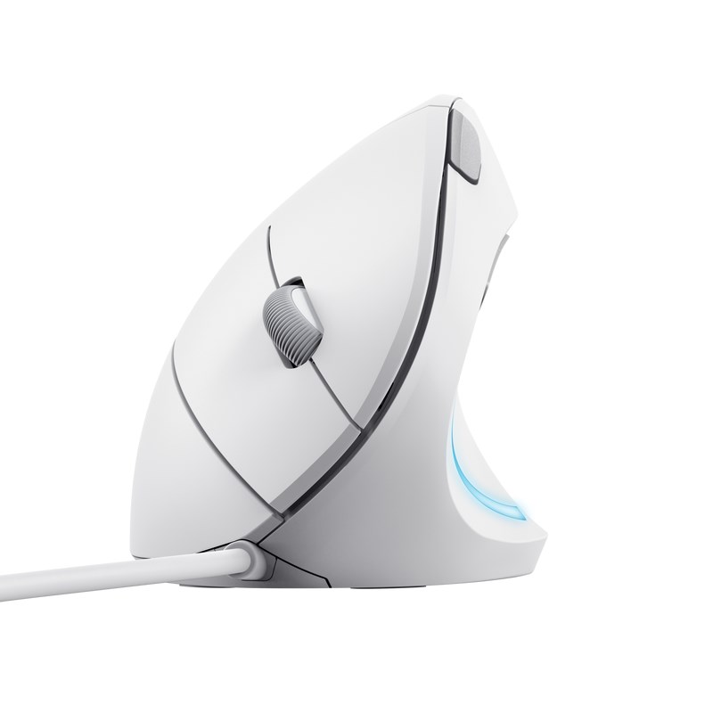 TRUST vertikální myš Verto ergonomická myš, USB, bílá