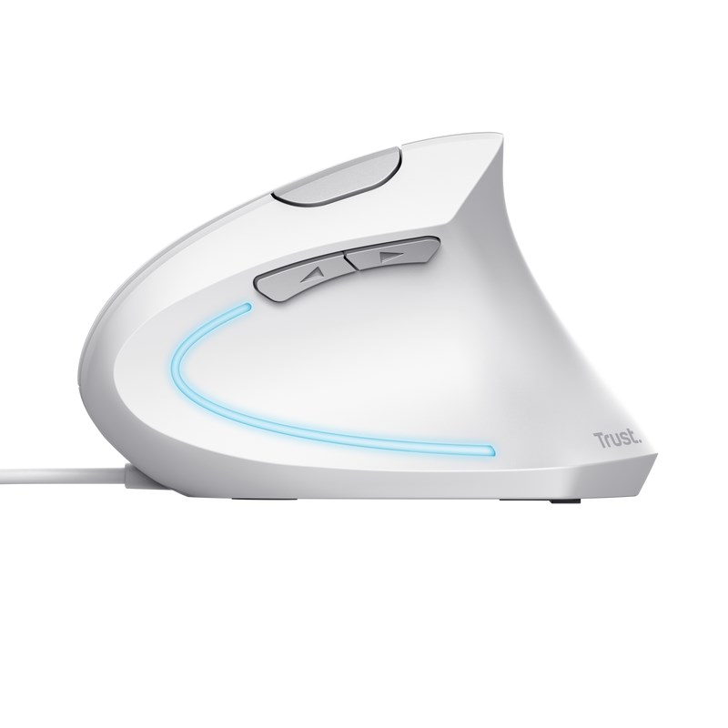 TRUST vertikální myš Verto ergonomická myš, USB, bílá