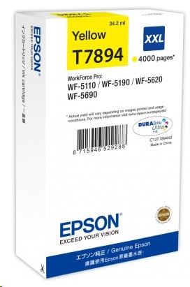 EPSON Ink bar WF-5xxx Series Ink Cartridge "Pisa" XXL Yellow (34,2 ml) (4.000 str.)