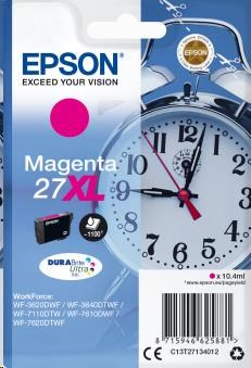 EPSON ink bar Singlepack "Budík" Magenta 27XL DURABrite Ultra Ink