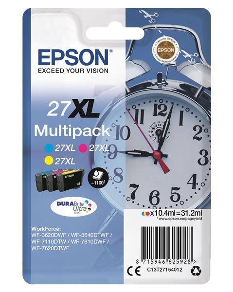EPSON ink Multipack 3-colour "Budík" 27XL DURABrite Ultra Ink
