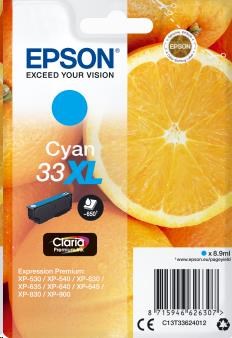 EPSON ink bar Singlepack "Pomeranč" Cyan 33XL Claria Premium Ink