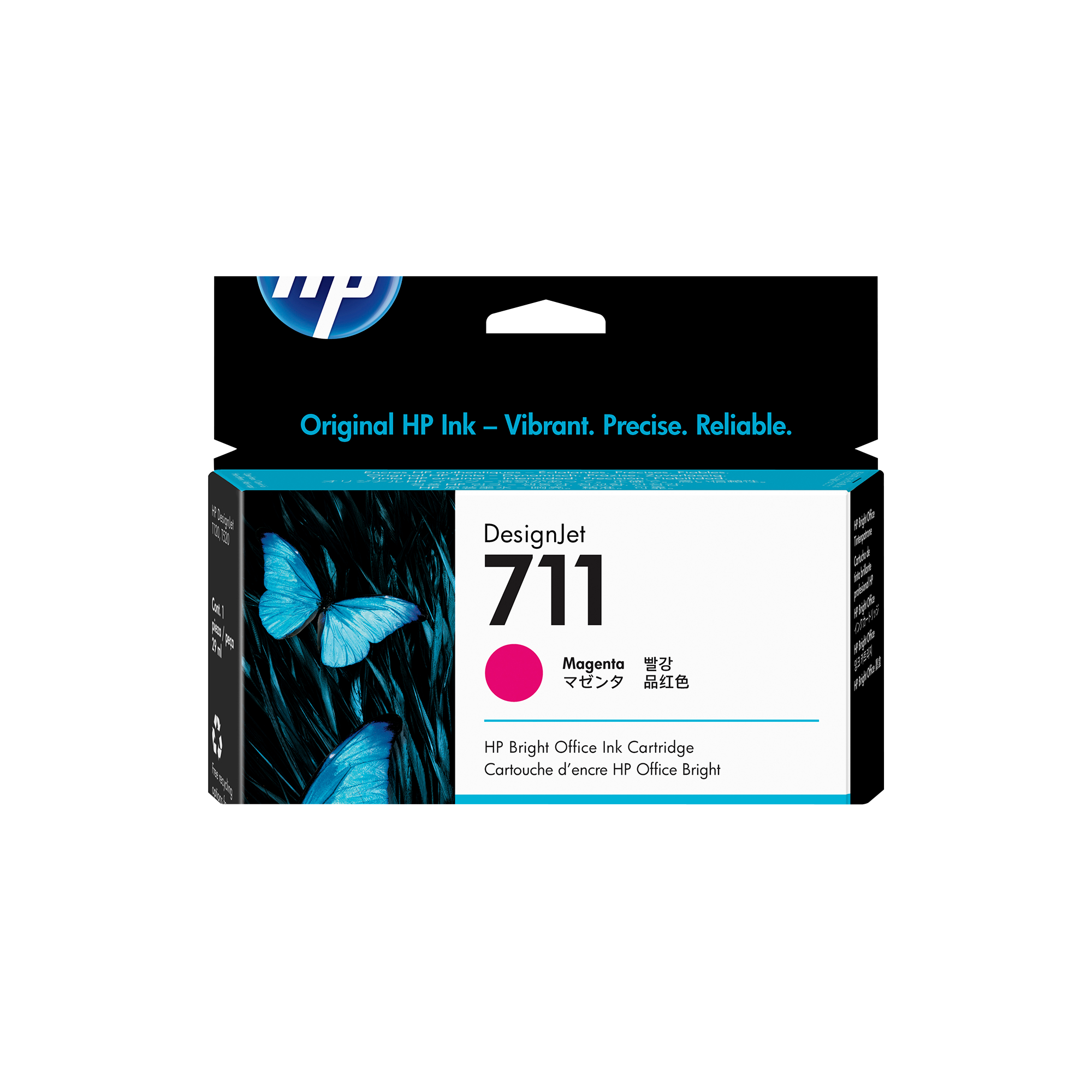 HP 711 Magenta DJ Ink Cart, 29 ml, CZ131A