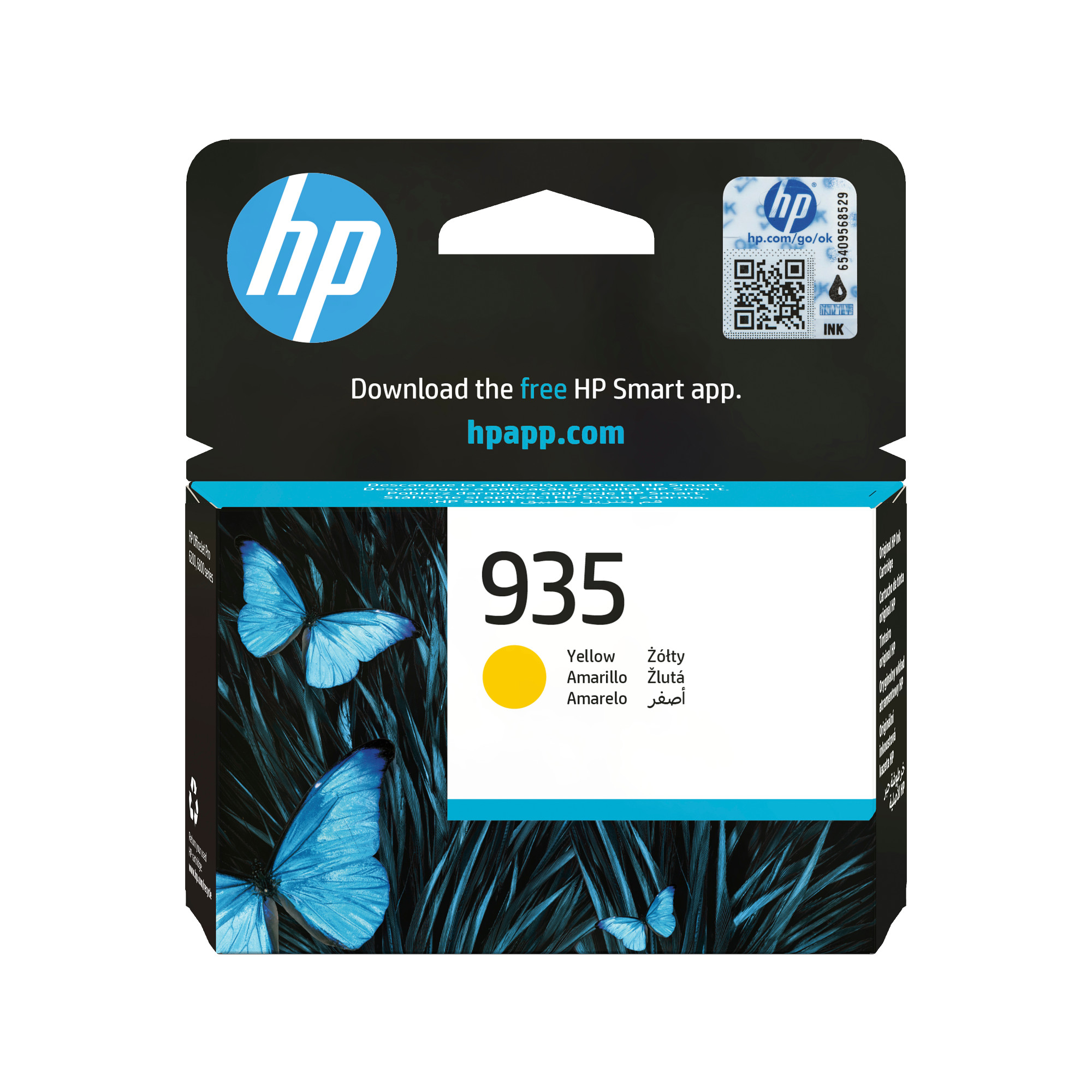 HP 935 Yellow Ink Cartridge, C2P22AE (400 pages)
