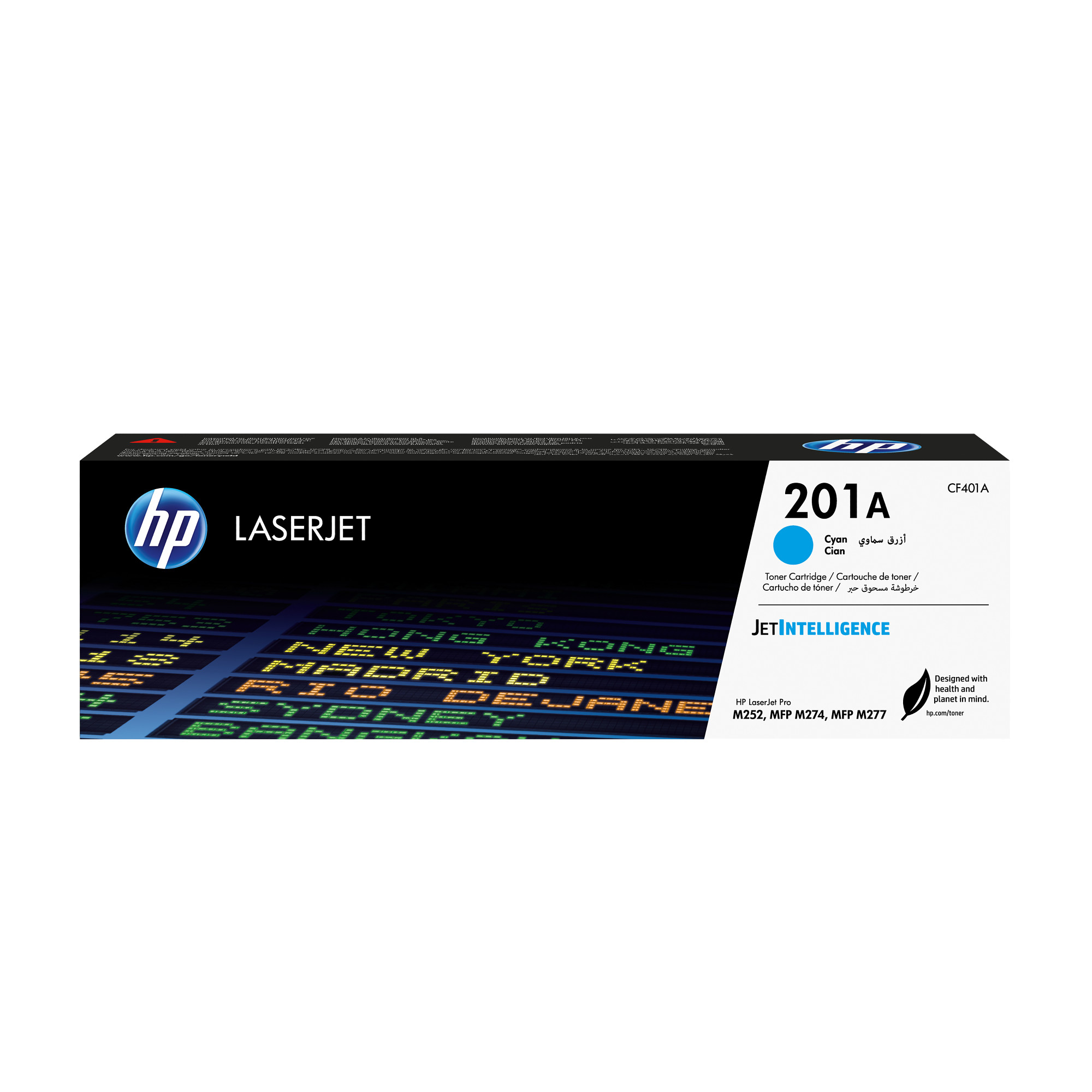 HP 201A Cyan LJ Toner Cartridge, CF401A (1,330 pages)
