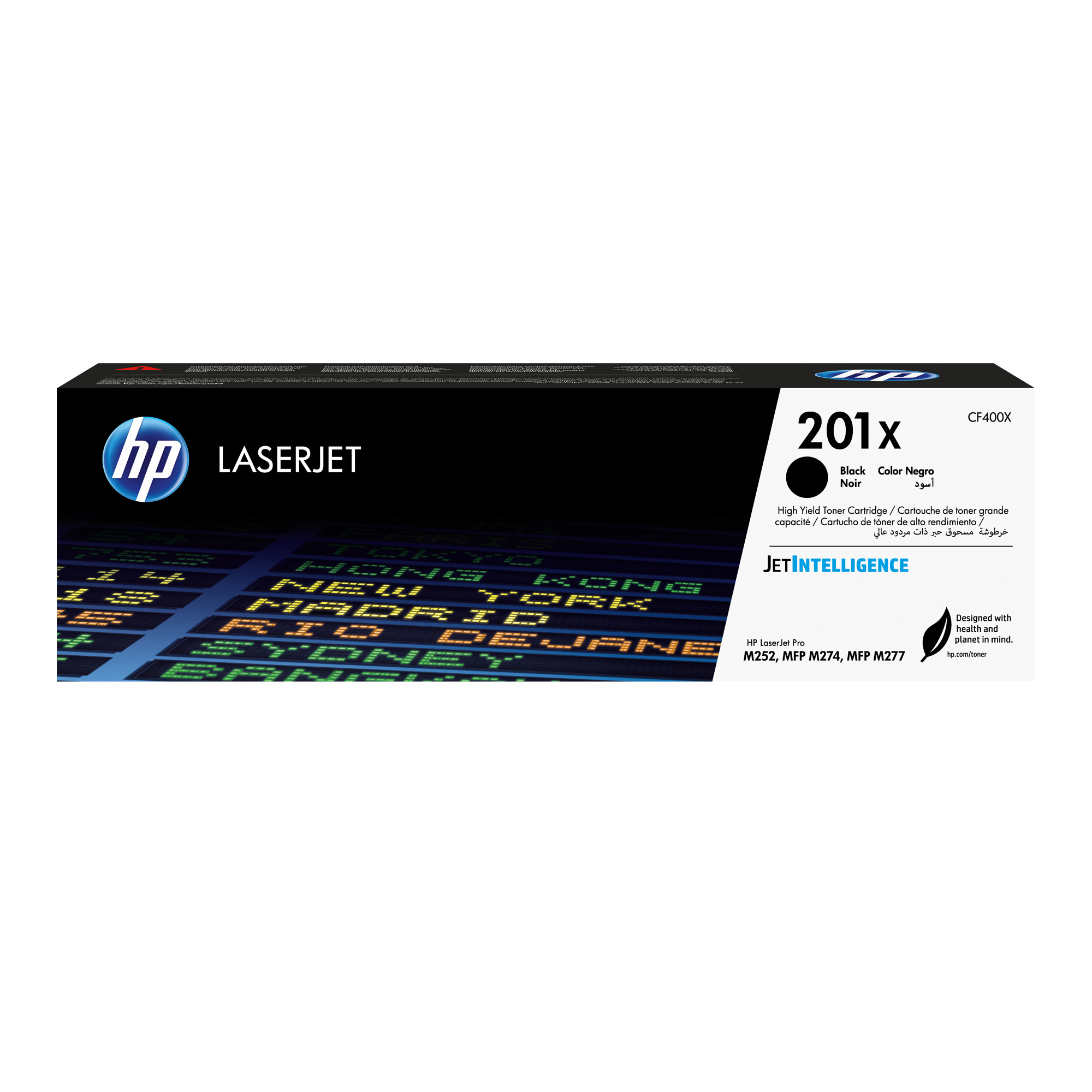 HP 201X High Capacity Black LJ Toner Cartridge, CF400X (2,800 pages)