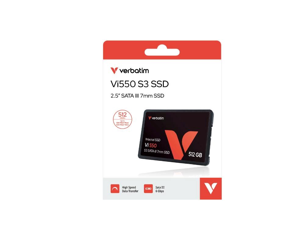 VERBATIM SSD Vi550 S3 512GB SATA III, 2.5” W 535/ R 560 MB/s