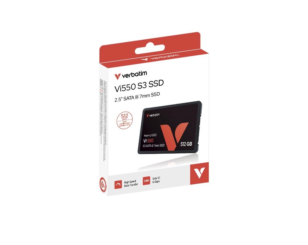 VERBATIM SSD Vi550 S3 512GB SATA III, 2.5” W 535/ R 560 MB/s