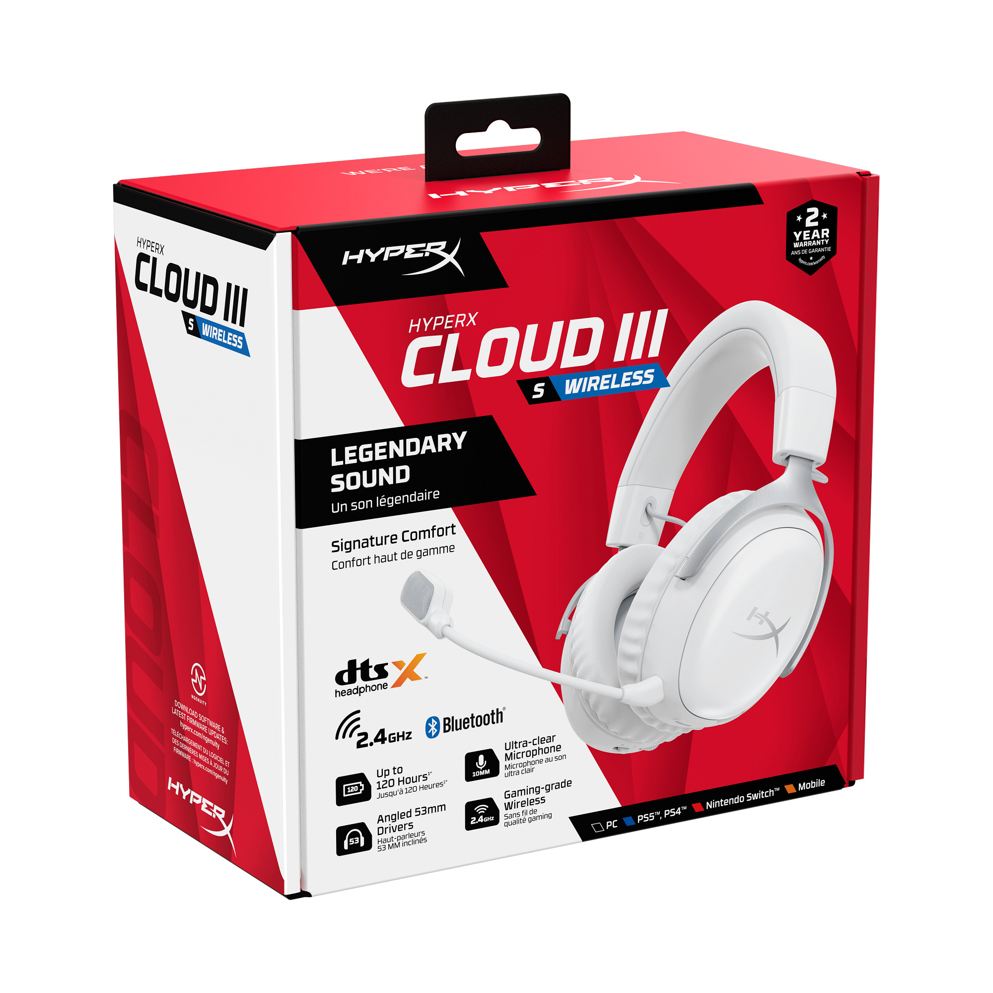 HyperX Cloud III S Wireless White Gaming Headset