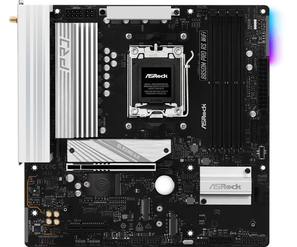 ASRock MB Sc AM5 B850M PRO RS WIFI, AMD B850, 4xDDR5, 1xDP, 1xHDMI, WiFi, mATX
