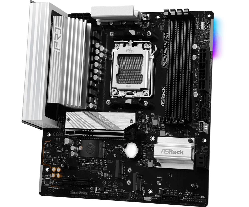 ASRock MB Sc AM5 B850M PRO RS WIFI, AMD B850, 4xDDR5, 1xDP, 1xHDMI, WiFi, mATX