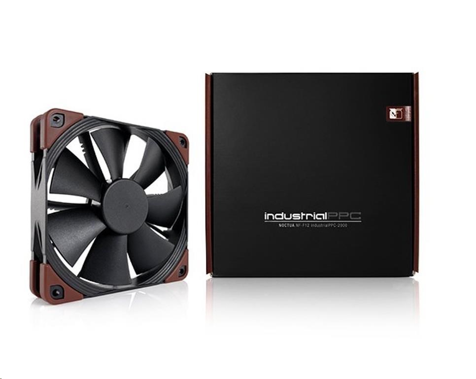 NOCTUA Ventilátor NF-F12 iPPC-3000 PWM, 120mm, černá/hnědá