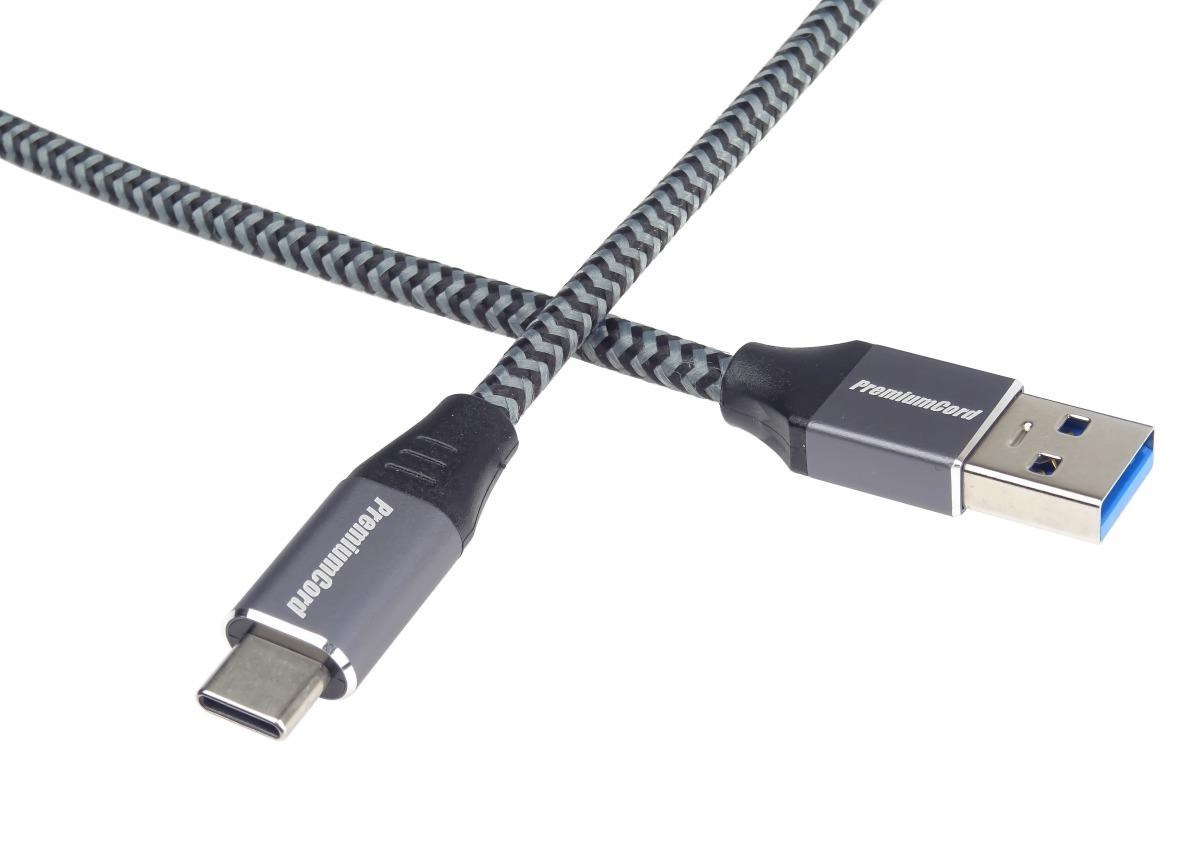 PREMIUMCORD Kabel USB-C na USB 3.0 A (USB 3.1 generation 1, 3A, 5Gbit/s) 3m oplet