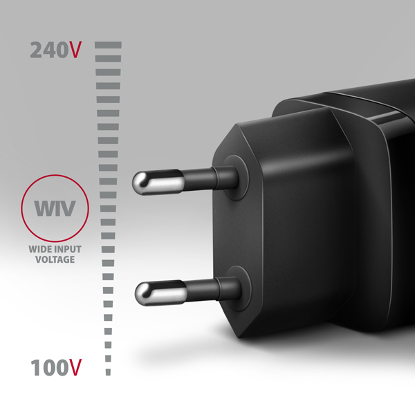 AXAGON ACU-PQ30, Sil nabíječka do sítě 30W, 2x port (USB-A + USB-C), PD3.0/PPS/QC4+/SFC/AFC/Apple, černá