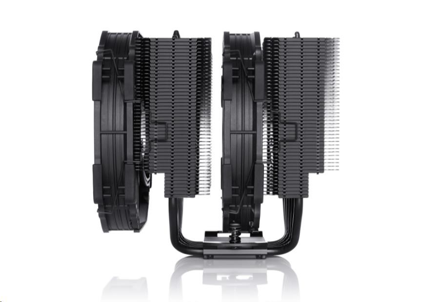 NOCTUA Chladič CPU NH-D15 chromax.black, 2x 140mm, LGA1851, AM5, černá