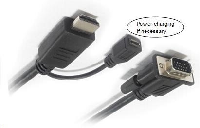 PREMIUMCORD Převodník HDMI na VGA s microUSB napájením