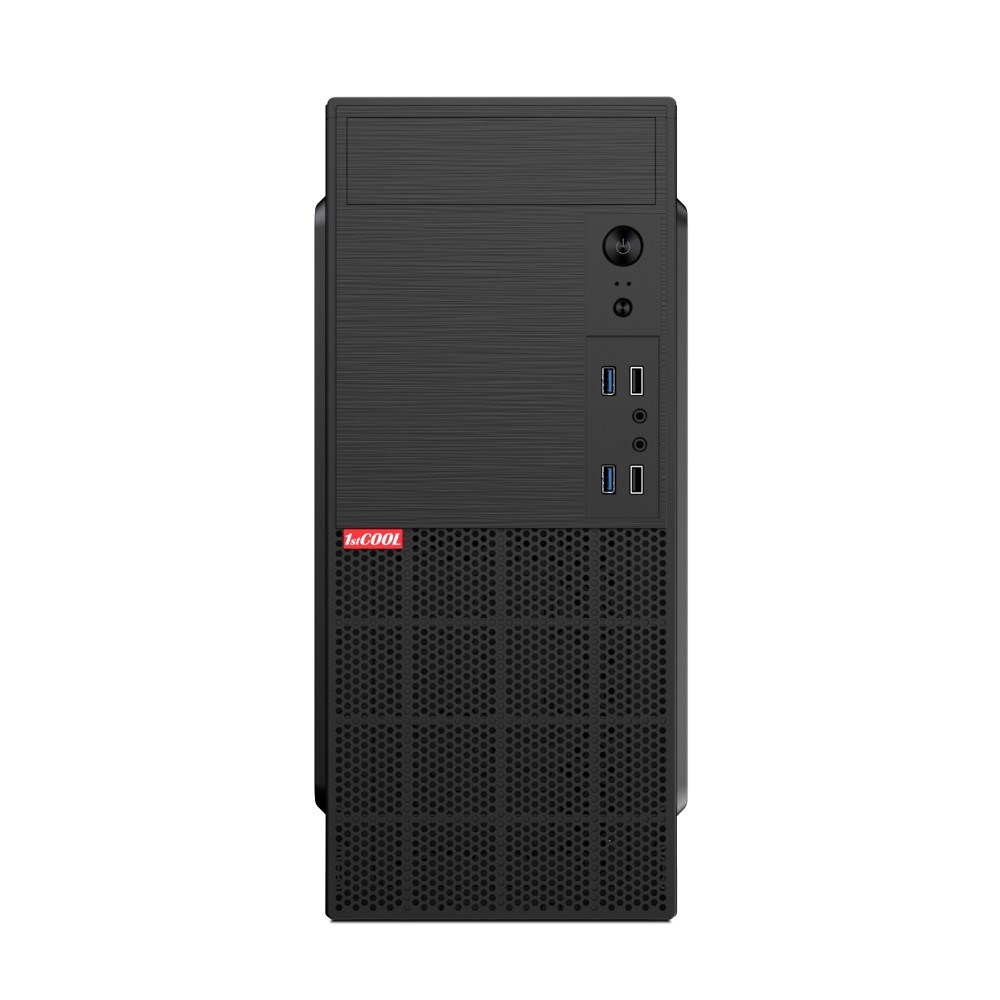 1stCOOL skříň JAZZ 4, Mid tower, AU, 2xUSB 3.0, 2x USB 2.0, bez zdroje, černá