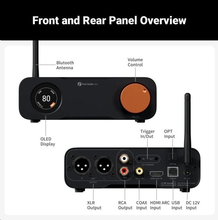 Fosi ZD3 Symetrický Stereo DAC