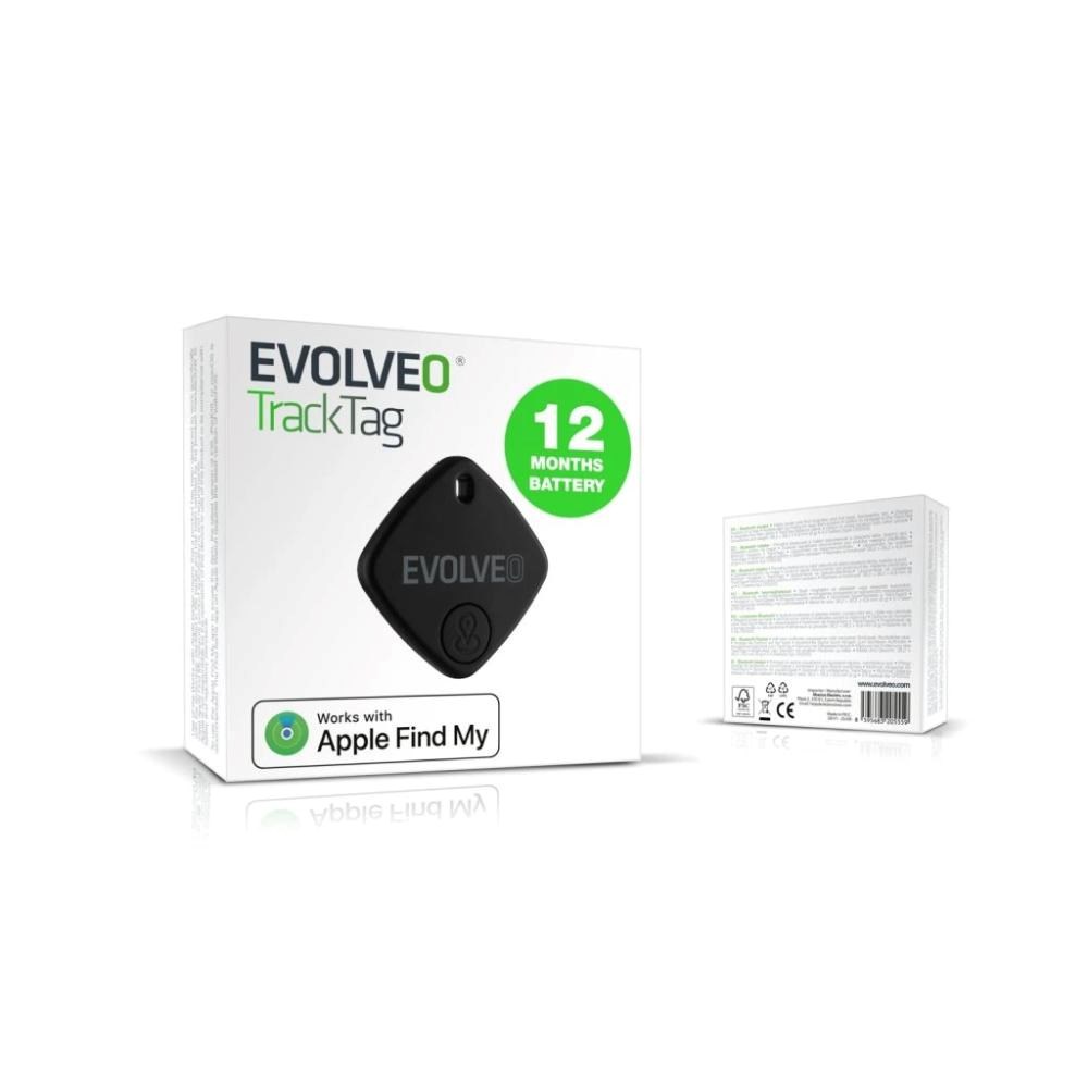 EVOLVEO TrackTag, Bluetooth lokátor s Apple Find My, černý