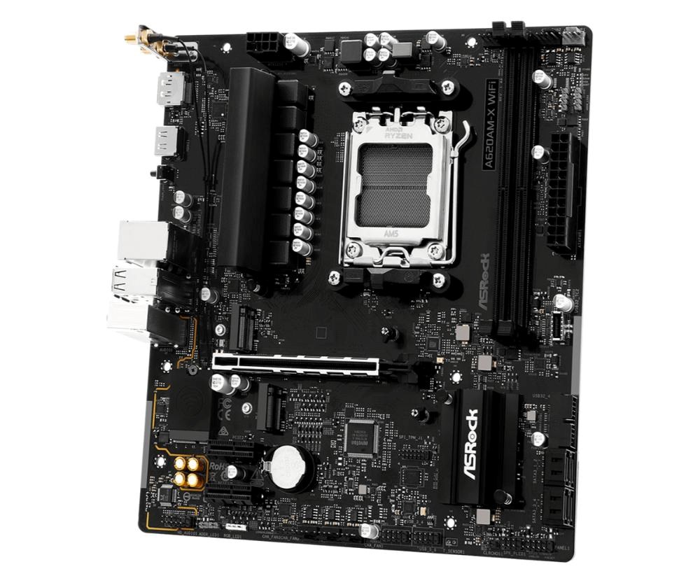 ASRock MB Sc AM5 A620AM-X WIFI, AMD A620A, 2xDDR5, 1xHDMI, 1xDP, WIFI