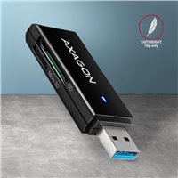 AXAGON CRE-S2N, USB-A 3.2 Gen 1 - SUPERSPEED čtečka karet, 2-slot & lun SD/microSD, podpora UHS-I