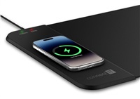 CONNECT IT Podložka pod myš CHARGE, Bezdrátové nabíjení, vel. L (800 × 300 mm), Černá