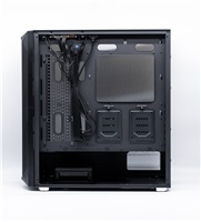 1stCOOL skříň Wind Storm Black MiddleTower ARGB, AU, USB3.0, bez zdroje, RGB fan, průhledná bočnice, černá