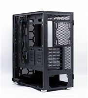 1stCOOL skříň Wind Storm Black MiddleTower ARGB, AU, USB3.0, bez zdroje, RGB fan, průhledná bočnice, černá