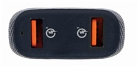 GEMBIRD Nabíječka do auta, 2x USB, rychlo-nabíječka, QC3.0, 36 W, černá