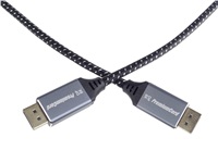 PremiumCord DisplayPort 1.4 přípojný kabel pro rozlišení 8K, kovové a zlacené konektory, 5m