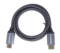 PremiumCord DisplayPort 1.4 přípojný kabel pro rozlišení 8K, kovové a zlacené konektory, 5m