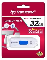 TRANSCEND Flash Disk 32GB JetFlash®790, USB 3.1 (R:90/W:25 MB/s) bílá/modrá
